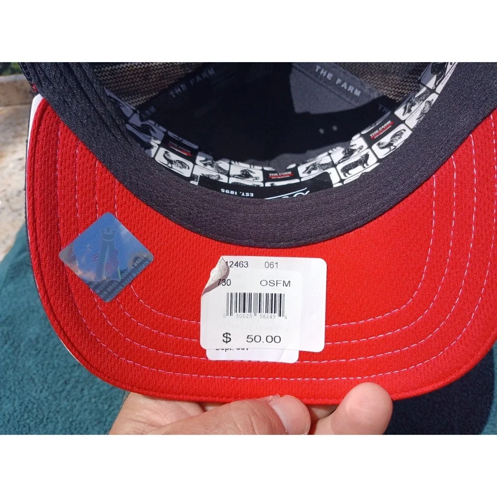 NWT GORIN BROS. Horse Power HP The Farm Trucker Hat Cap One Size‎ Black Red NEW